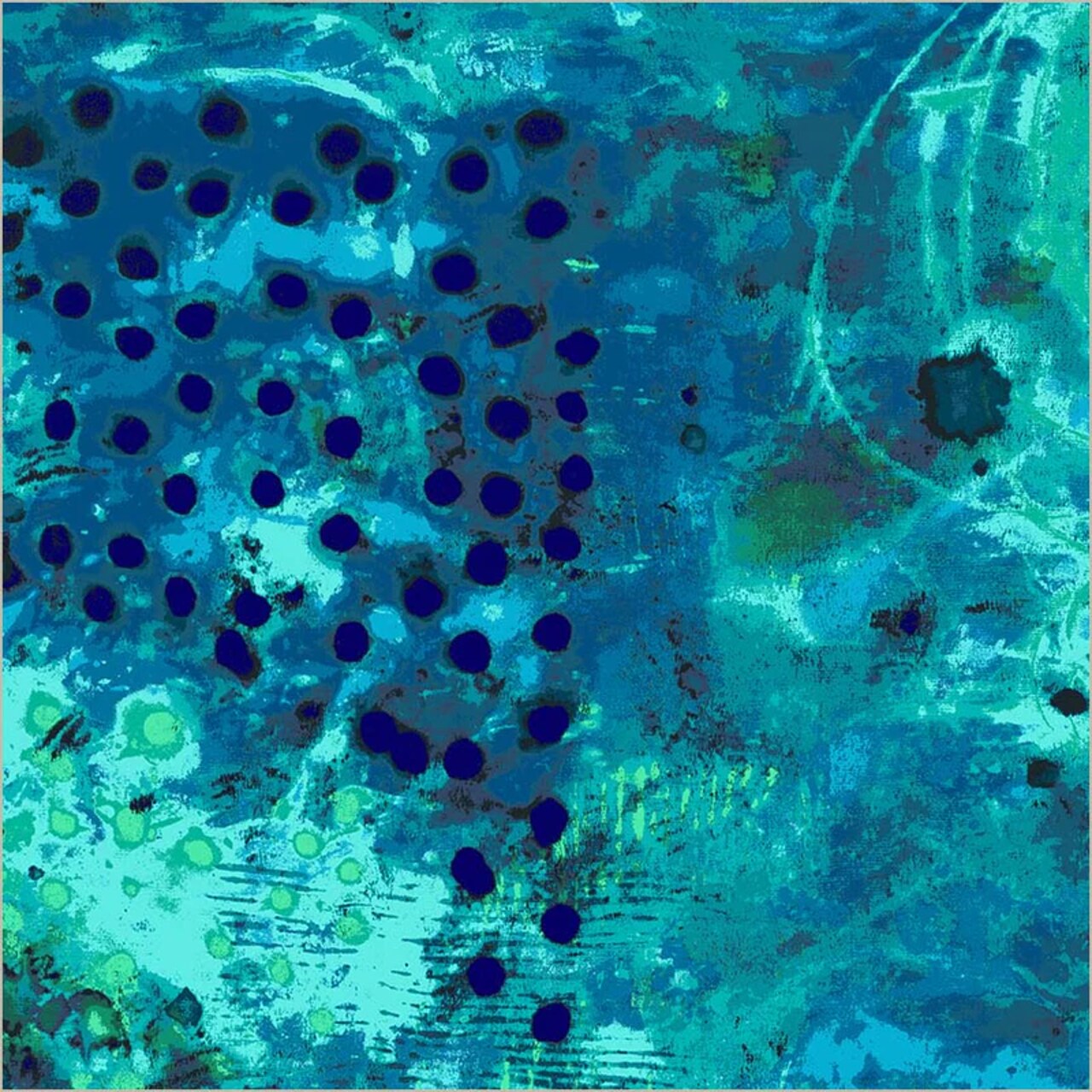 Fabric Windham Blue Hour Spotted Graffiti 108" Wide Back by the Quarter Yard 53442DW-2DES